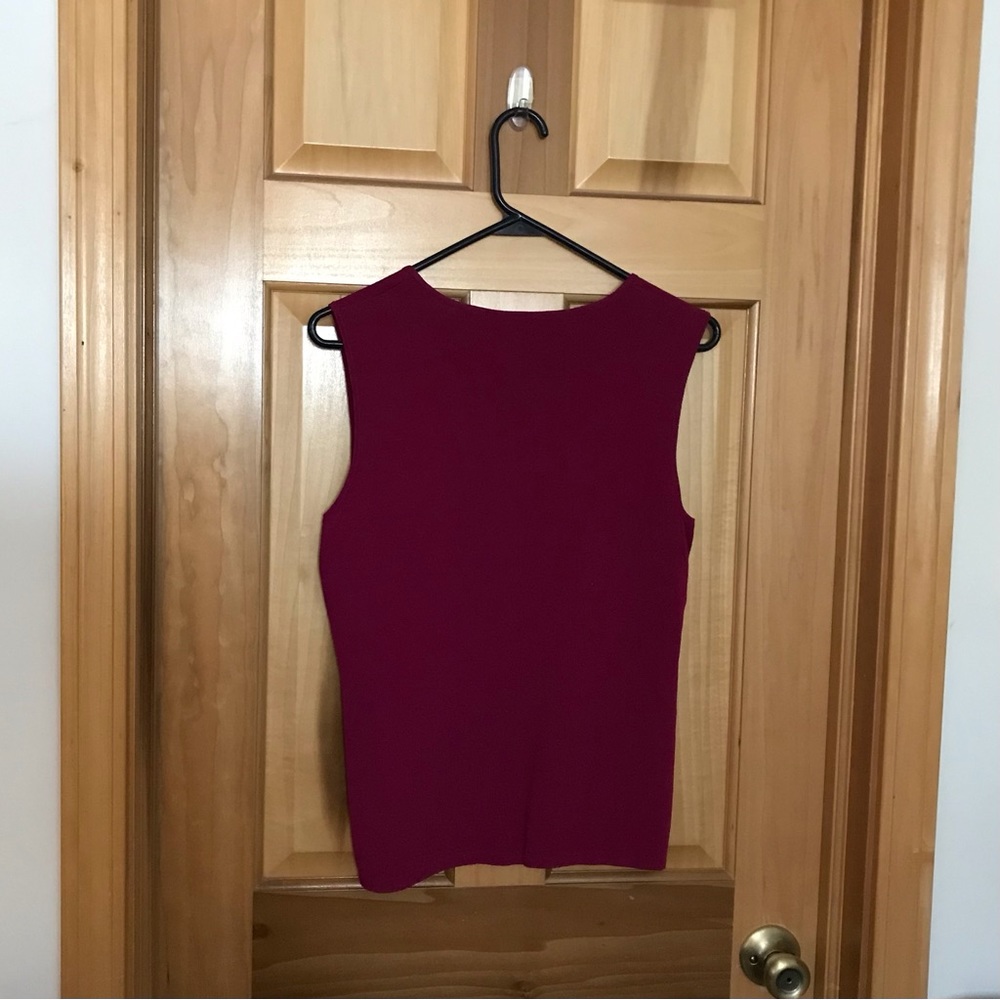 Chico’s Design Cranberry Tank Top  Size 2 - Picture 2 of 4